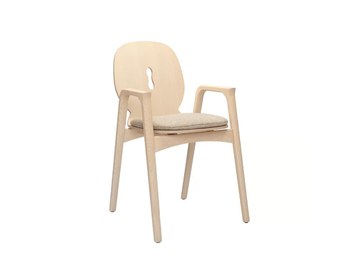 OTTAVIA PO03 - Ash chair with integrated cushion with armrests by New Life - view 2